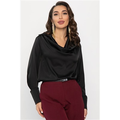 Блуза Шелковая сказка (черная) Б14379-33М