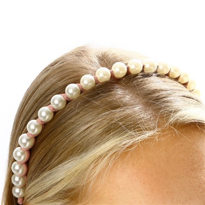 Ободок новогодний для волос с жемчугом «Желания исполнятся», 13 х 14 см