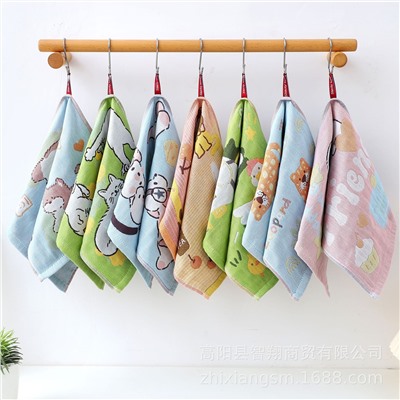 Gauze cotton cartoon children's sweat towel, wholesale