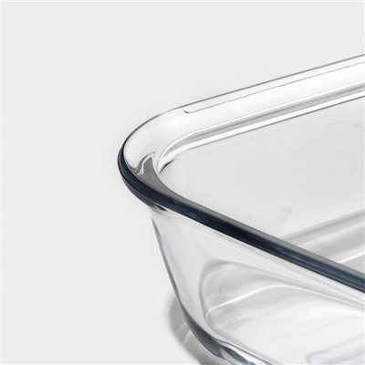 Форма для запекания Доляна «Лазанья», 1.6 л, 24.7×22×5.2 см, квадратная, жаропрочное стекло, прозрачная