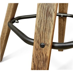 Стул барный SHT-ST19/S93
                        бежевый / браш.коричневый / черный муар