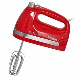 Миксер DELTA LUX DE-7705 Красный 700Вт.4-насадки,5 скоростей (16)