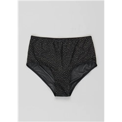 Ivory Rose Glitter Mesh High Waist Knickers