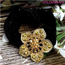 Резинка для волос со стразами велюровая Р2