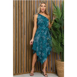 Платье Лабиринт любви (бирюзовое) П12729-15