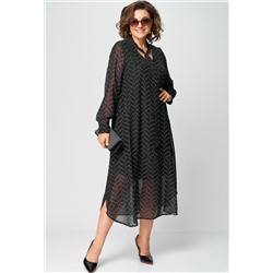 Платье EVA GRANT 7293 черный горох
