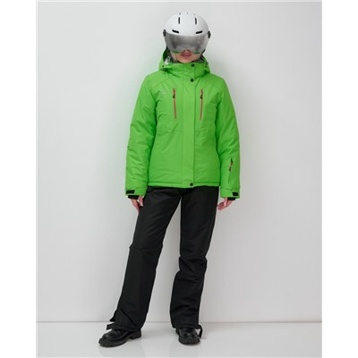 Горнолыжный костюм женский зимний зеленого цвета 02393Z