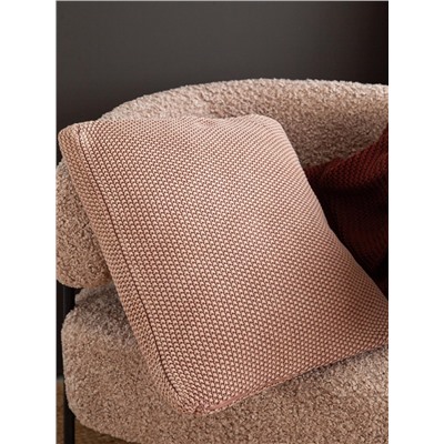 Подушка декоративная из стираного хлопка цвета мокко из коллекции Essential, 45х45 см