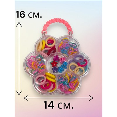 Набор детский аксессуаров для волос в сумочке 167 предметов (1)