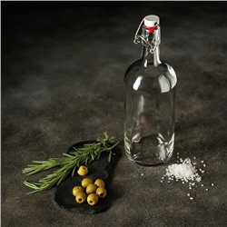 Бутылка бугельная с пробкой, 1 л, цвет прозрачный