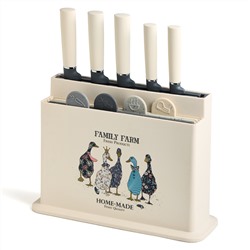 НАБОР AGNESS ИЗ 10ПР: 5 НОЖЕЙ, 4 ДОСКИ И ПОДСТАВКА, СЕРИЯ "FAMILY FARM"