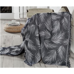 Накидка на Диван 170x220 см. 100% Хлопок Keten Palmiye Siyah