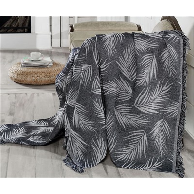 Накидка на Диван 170x220 см. 100% Хлопок Keten Palmiye Siyah
