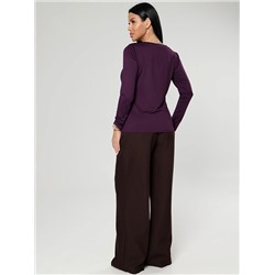 Женский лонгслив Энкар / баклажан