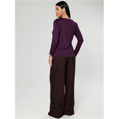 Женский лонгслив Энкар / баклажан