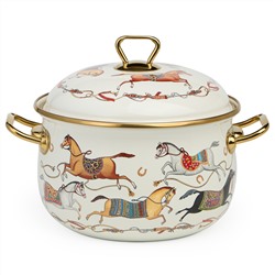 КАСТРЮЛЯ LEFARD ЭМАЛИРОВАННАЯ С КРЫШКОЙ, СЕРИЯ PASSAGE, 3,8Л, ДИА.20СМ ПОДХОДИТ ДЛЯ ИНДУК.ПЛИТ