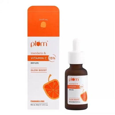 Сыворотка для лица с Мандарином и Витамином С (30 мл), Mandarin & Vitamin C 15% Serum, произв. Plum
