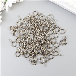 Винт - глазок для крепления картин, фоторам серебро, набор 100 шт., 1.8×0.9 см