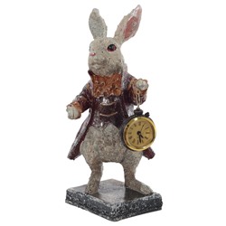 GAEM Фигурка декоративная "Кролик" с часами (LR44x1), L15 W15 H30 см