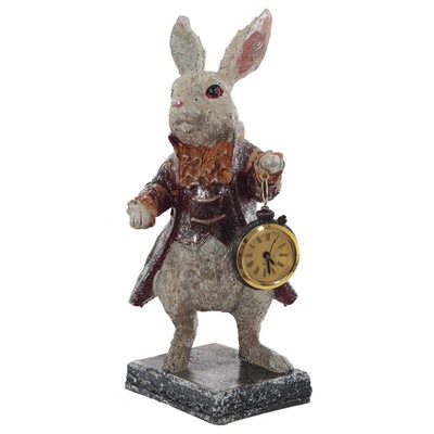 GAEM Фигурка декоративная "Кролик" с часами (LR44x1), L15 W15 H30 см