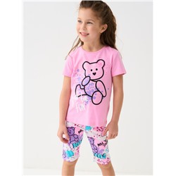 Леггинсы укороченные для девочки, 2 пары в комплекте