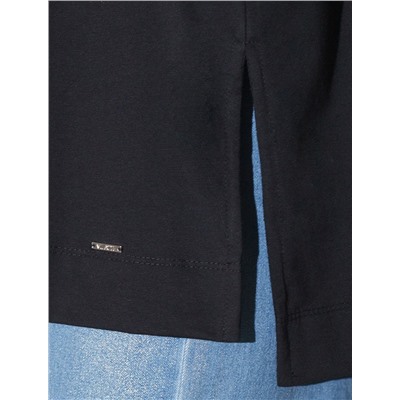 Футболка оверсайз с принтом стразами из премиального хлопка