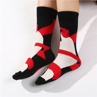 Haichin Genuine brand demi-season socks for leisure, mid-length