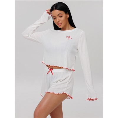 Женская пижама П-105(Трн риб) / Молочный