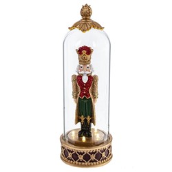 GAEM Фигурка декоративная "Щелкунчик" в стекл колбе с подсветкой, L11,5 W11,5 H34,5 см, AAA 3 шт. не прил