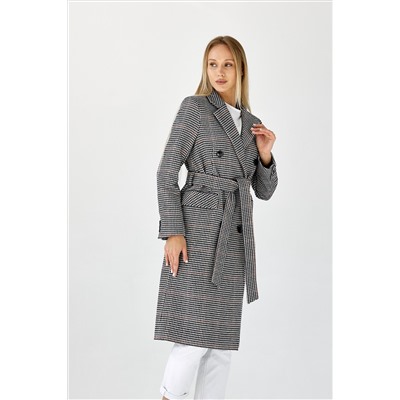 Пальто женское демисезонное 25415 (клетка britny)