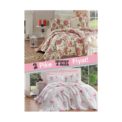 160x235 см. 2 шт. Покрывало Вафельное Care + Maylin Pembe