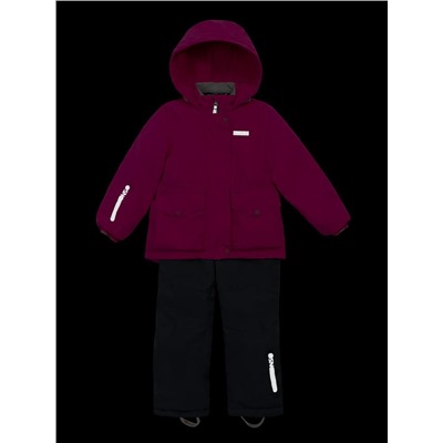 Комплект утеплённый для девочки NIKASTYLE 7м2225 Фуксия графит
