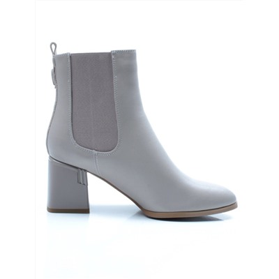 01-PCM359-2 GRAY/BEIGE Ботинки Челси демисезонные женские (натуральная кожа, байка)