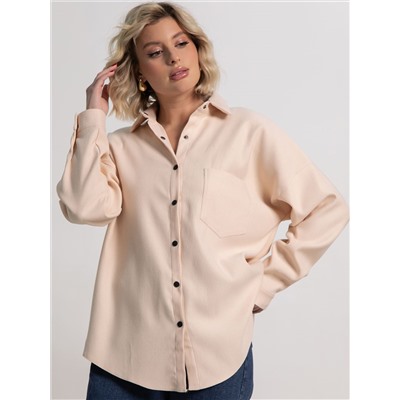 Рубашка Загадочная девушка (бежевая) Б15169-4М