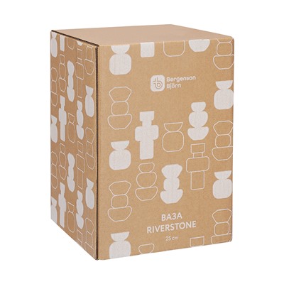 Ваза Riverstone, 25 см, жемчужно-серая