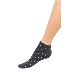 Носки женские В-100 горошек т.серый
