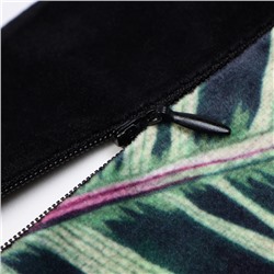 Наволочка декоративная Этель Tropical leaves 45х45см, полиэстер, велюр