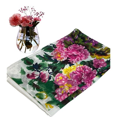 Шарф шифоновый с цветочным принтом Арт 0981/6