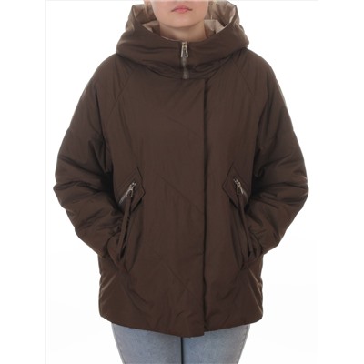 8008 BROWN Куртка демисезонная женская (100 гр. холлофайбер)