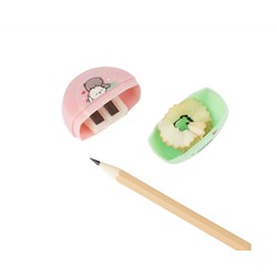 Точилка пластиковая MESHU "Cute kittens", 2 отверстия, ассорти