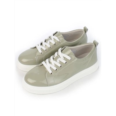 05-HY21-5D GRAY GREEN Кроссовки женские (натуральная кожа)