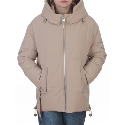 2387 BEIGE Куртка зимняя женская (150 гр. холлофайбер)