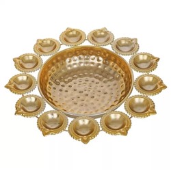 Подсвечник-дия Чаша Урли, Handcrafted Diya Urli Bowl, произв. The Purple Tree
