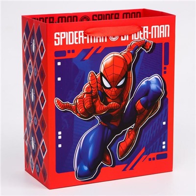 Пакет ламинат вертикальный "Spider-Man", Человек-паук, 23х27х11,5 см