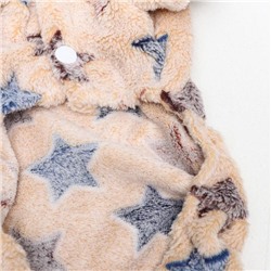 Комбинезон «Звёзды» с капюшоном, размер L (ДС 35 см, ОГ 45 см, ОШ 35 см), бежевый