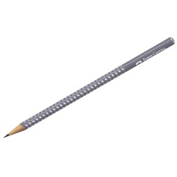 Карандаш ч/г Faber-Castell "Sparkle" В, трехгранный, заточен., бархатный серый