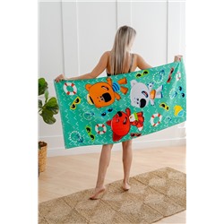 Полотенце пляжное  махровое 70*140, 100 % хлопок, Ми-ми-мишки праздник