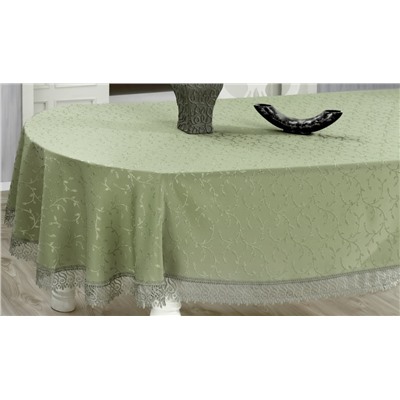 Скатерть EVDY KDK с гипюром овальная (160х220) см