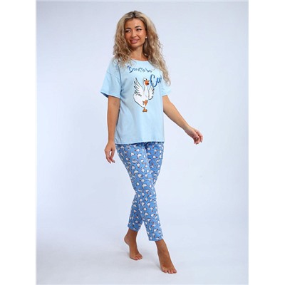Пижама Веселина голубой ИвК