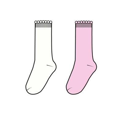 Носки для девочки, 2 пары в комплекте